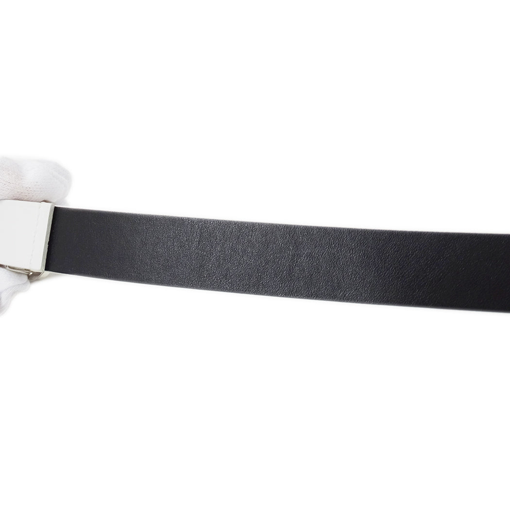 CHANEL シャネル ベルト ホワイト シルバー金具 レザー レディース 【中古】