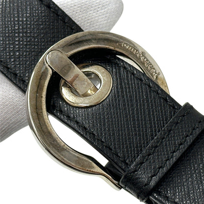 Ferragamo フェラガモ ショルダーバッグ ガンチーニ ブラック AU-21/6322 レザー レディース 【中古】