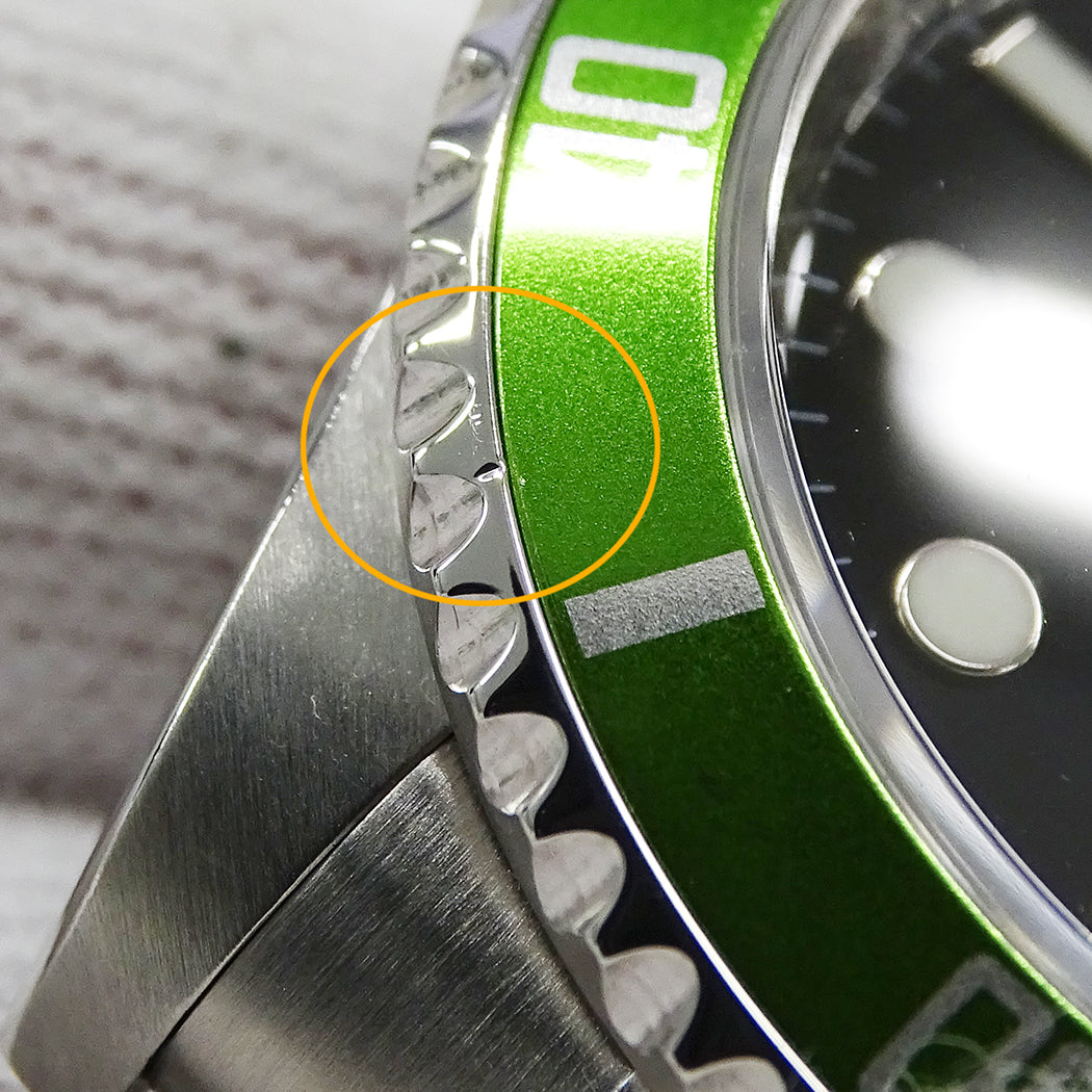 ROLEX ロレックス サブマリーナ デイト 16610LV M番メンズ 腕時計 自動巻き AT ステンレス グリーン 磨き済み【中古】