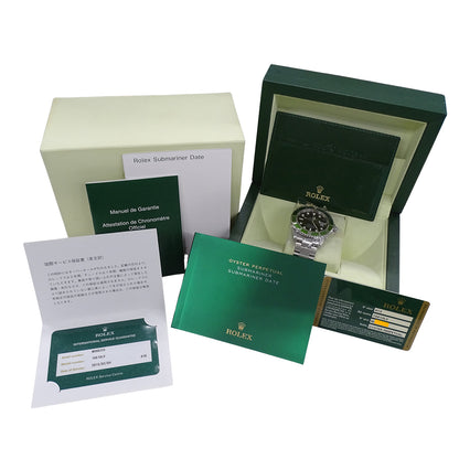 ROLEX ロレックス サブマリーナ デイト 16610LV M番メンズ 腕時計 自動巻き AT ステンレス グリーン 磨き済み【中古】