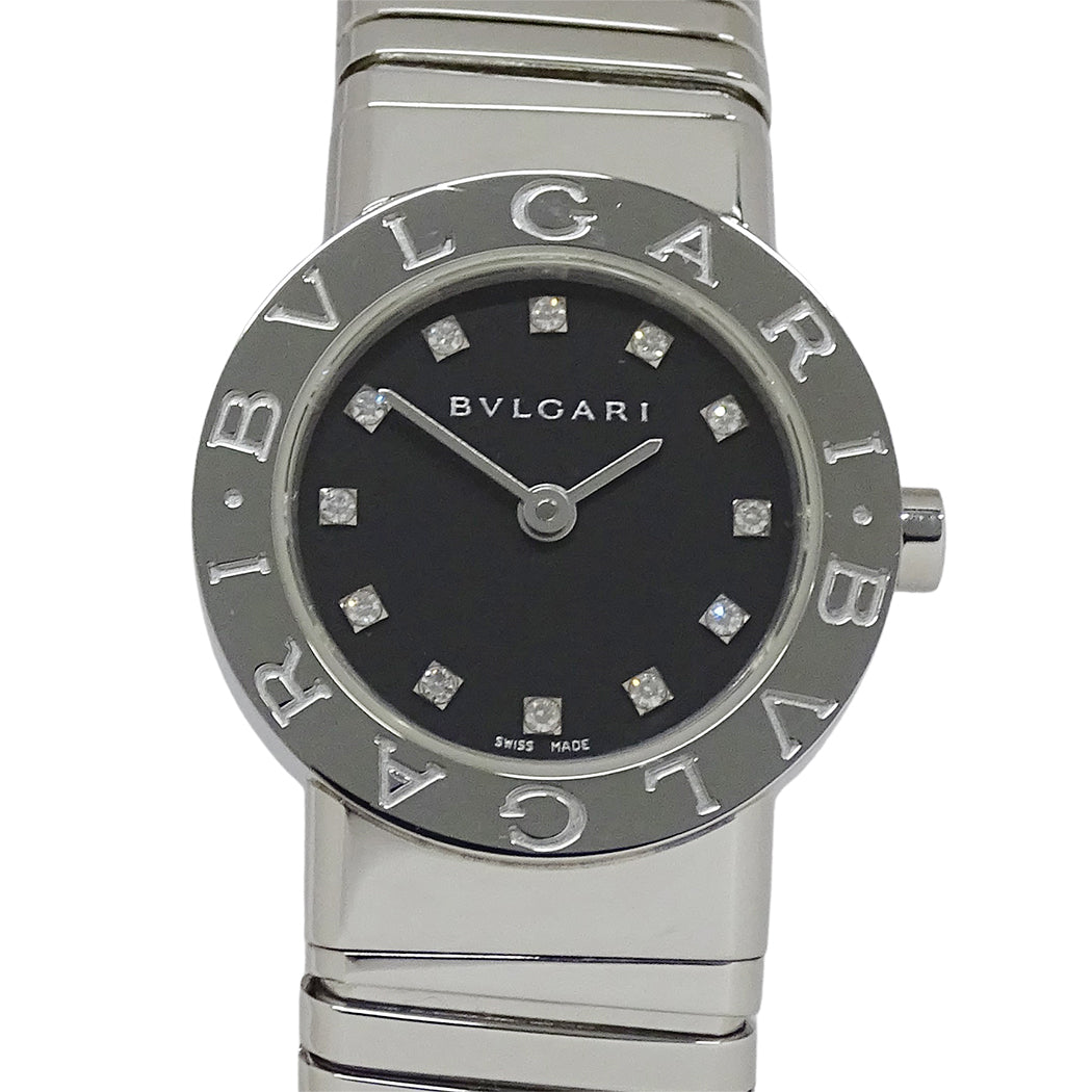 BVLGARI ブルガリ ブルガリブルガリ トゥボガス BB232TS レディース 腕時計 クオーツ QZ SS ダイヤモンド 磨き済み【中古】