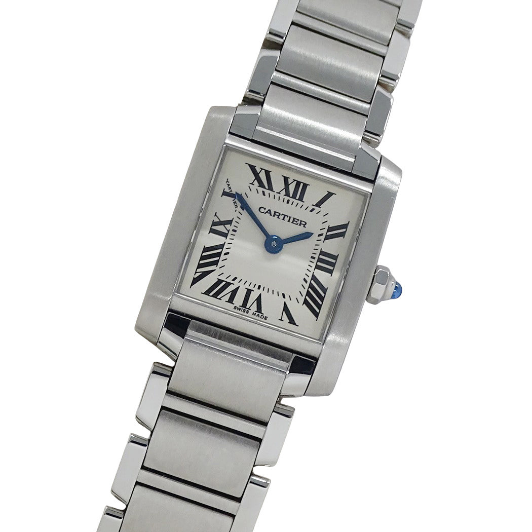 Cartier カルティエ タンクフランセーズ SM W51008Q3 レディース 腕時計 クオーツ QZ ステンレス 磨き済み 【中古】