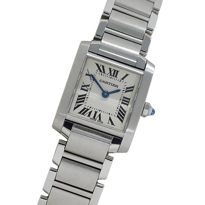 Cartier カルティエ タンクフランセーズ SM W51008Q3 レディース 腕時計 クオーツ QZ ステンレス 磨き済み 【中古】