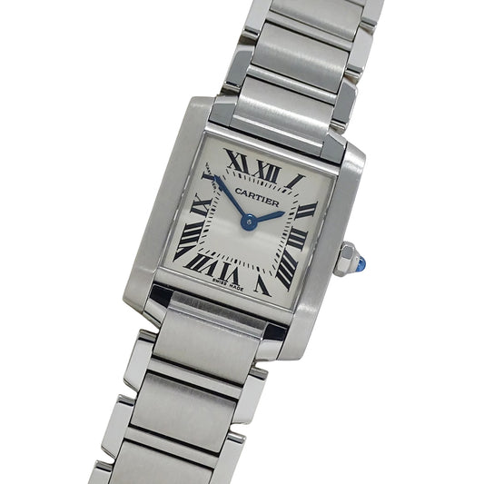 Cartier カルティエ タンクフランセーズ SM W51008Q3 レディース 腕時計 クオーツ QZ ステンレス 磨き済み 【中古】