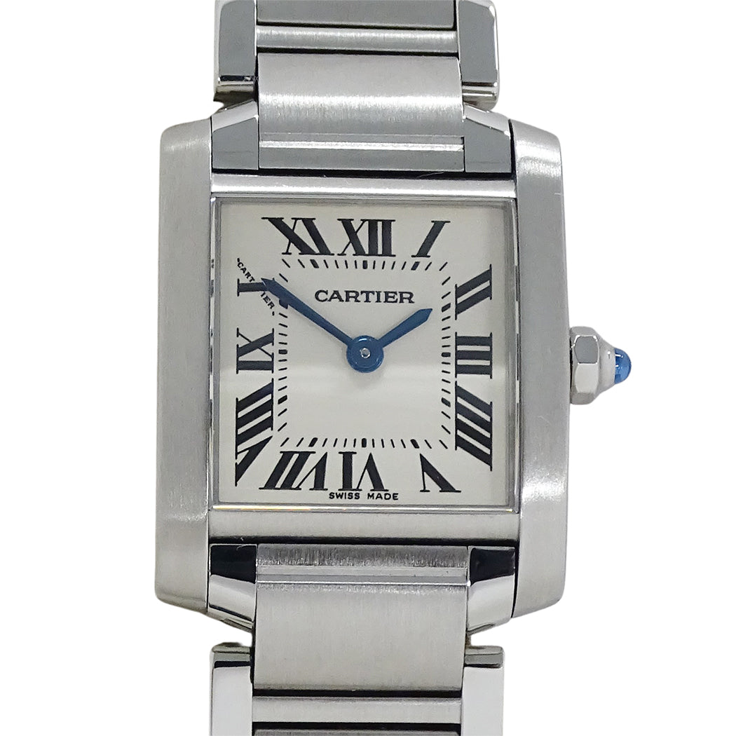 Cartier カルティエ タンクフランセーズ SM W51008Q3 レディース 腕時計 クオーツ QZ ステンレス 磨き済み 【中古】