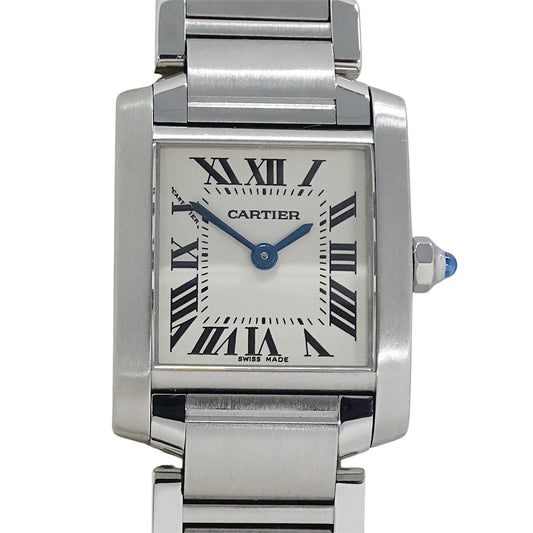 Cartier カルティエ タンクフランセーズ SM W51008Q3 レディース 腕時計 クオーツ QZ ステンレス 磨き済み 【中古】