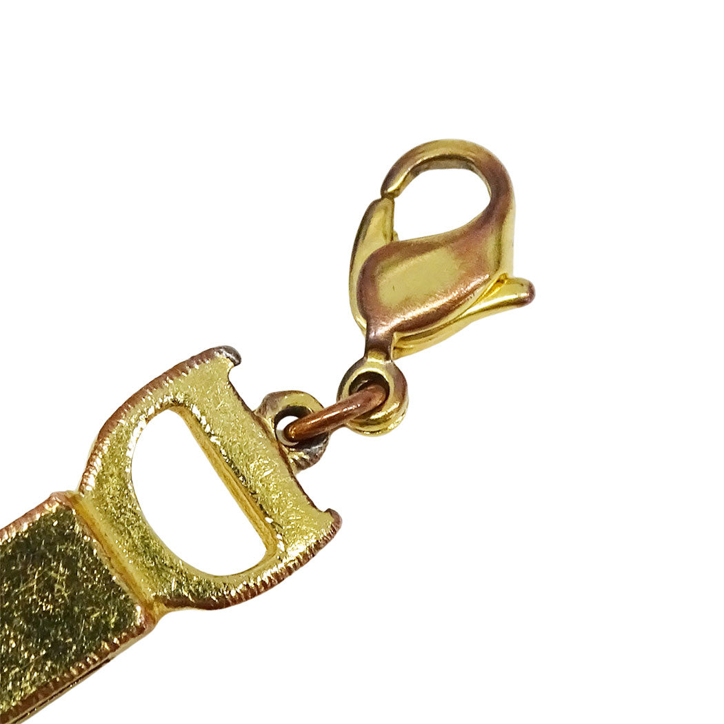Dior ディオール ブレスレット レザー ブラック ゴールド レディース 【中古】