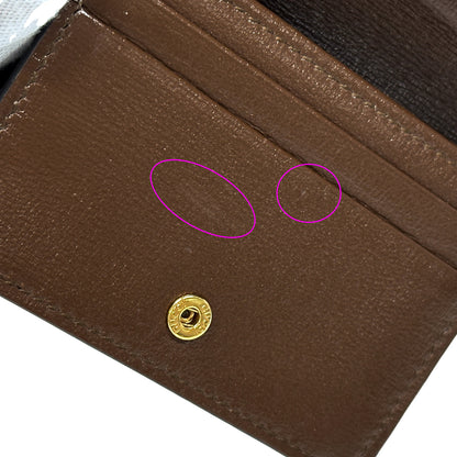 GUCCI グッチ 二つ折り財布 GGスプリーム ブラウン レッド ハート 648848 レディース 【中古】