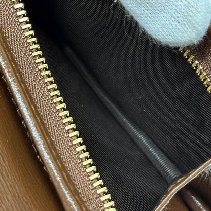 GUCCI グッチ 二つ折り財布 GGスプリーム ブラウン レッド ハート 648848 レディース 【中古】
