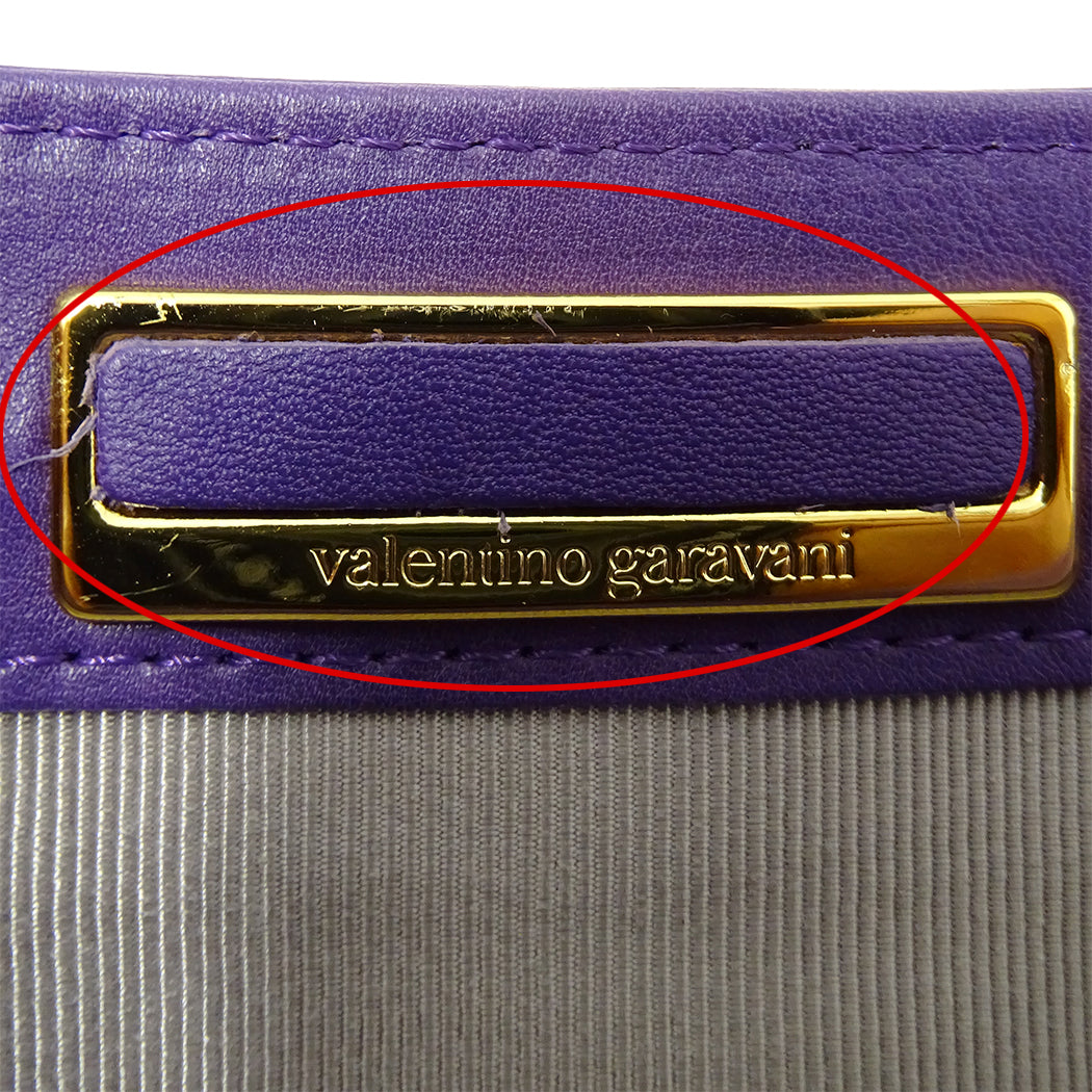 Valentino Garavani ヴァレンティノ・ガラヴァーニ ショルダーバッグ パープル 紫色 レザー レディース 【中古】