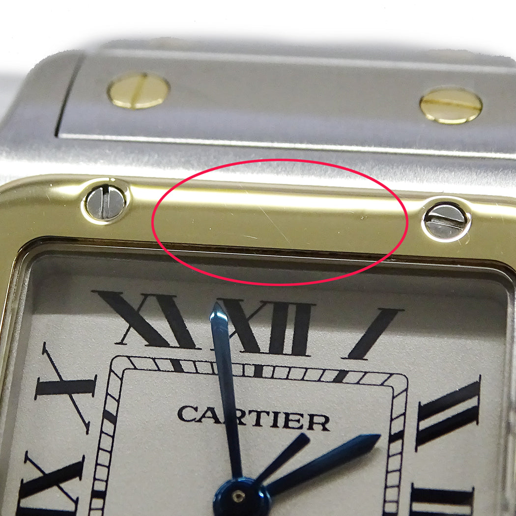 Cartier カルティエ サントスガルベ LM W20011C4 メンズ 腕時計 クオーツ QZ SS YG 磨き済み【中古】