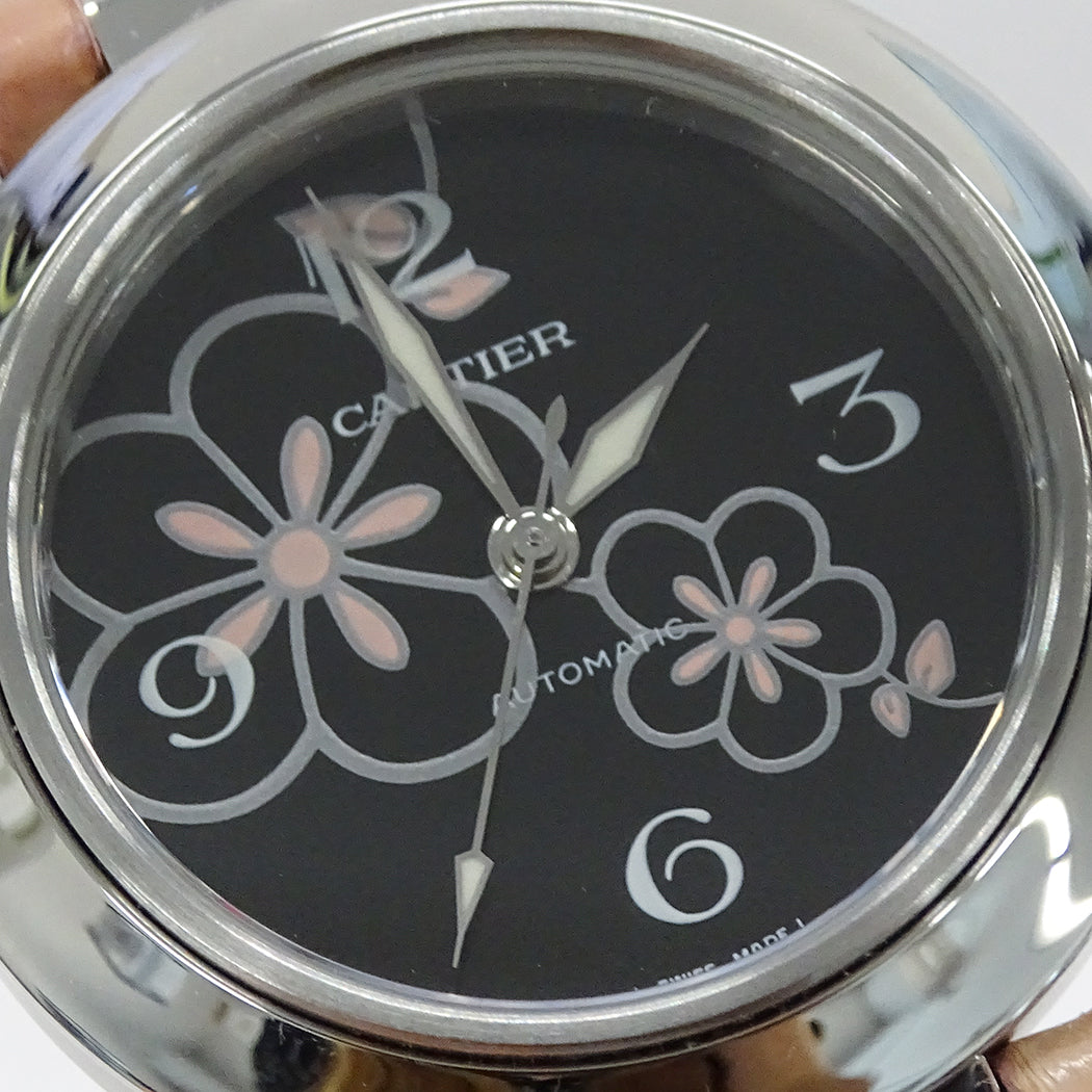 Cartier カルティエ パシャC ウィンターフラワー Ｗ3109699 レディース 腕時計 自動巻き SS レザー 磨き済み【中古】