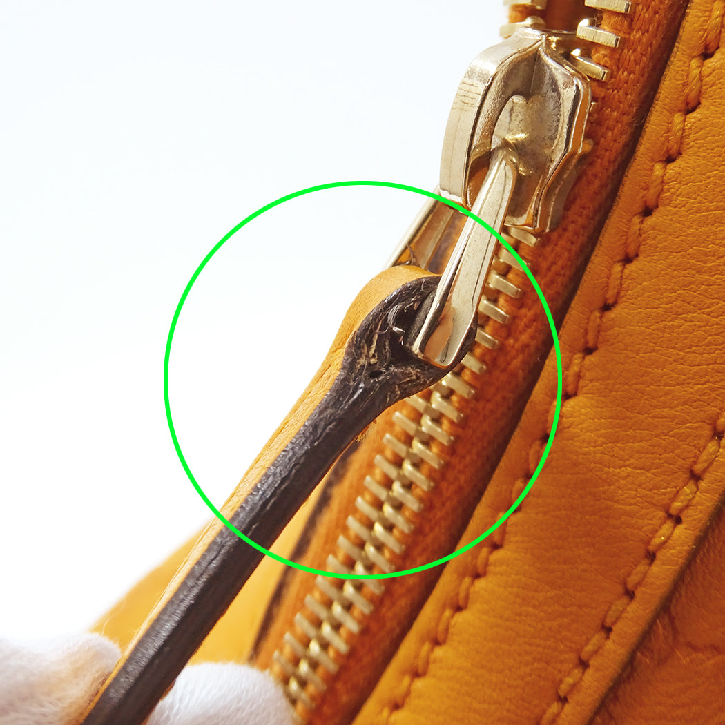 GUCCI グッチ ショルダーバッグ マイクログッチシマ オレンジ 309618 レザー レディース 【中古】