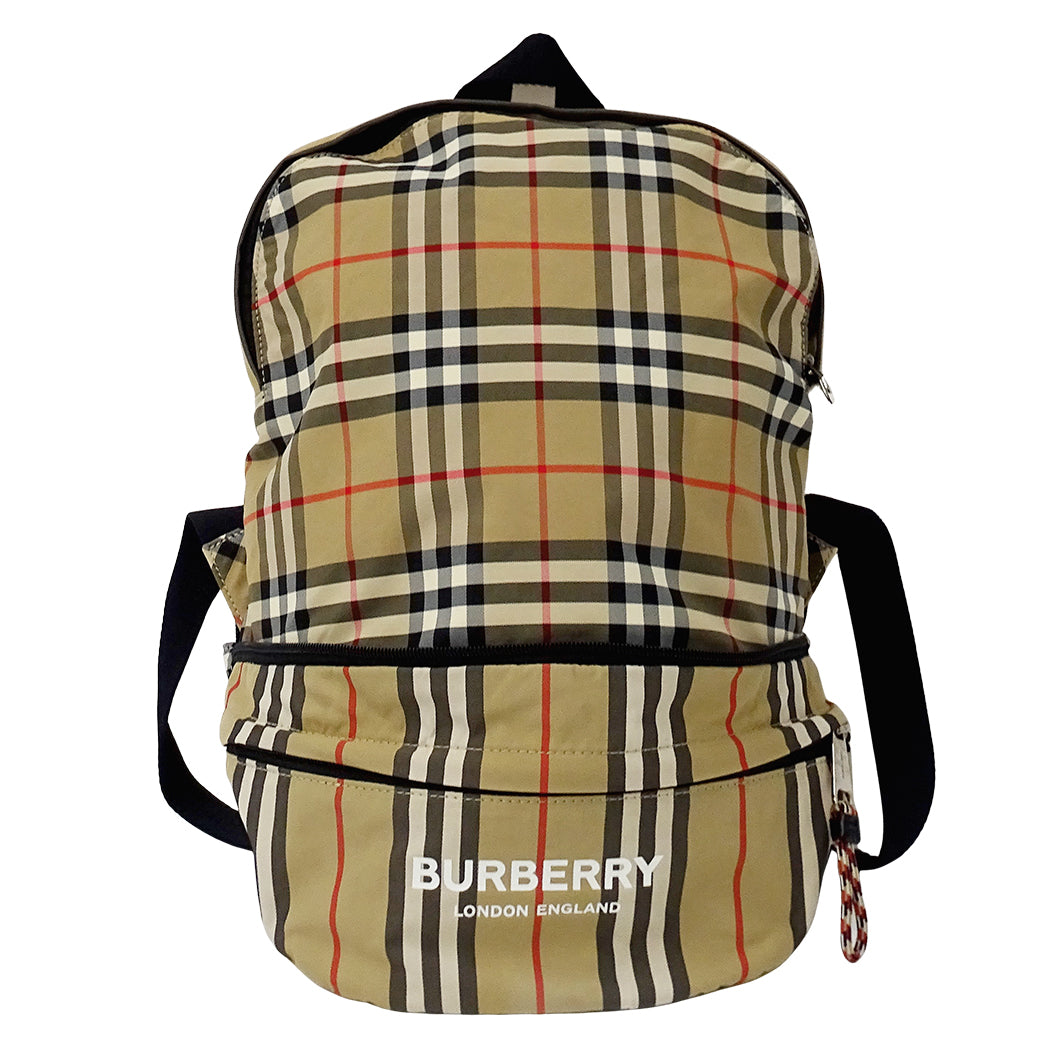 BURBERRY バーバリー リュック ベージュ ナイロン レディース メンズ 【中古】