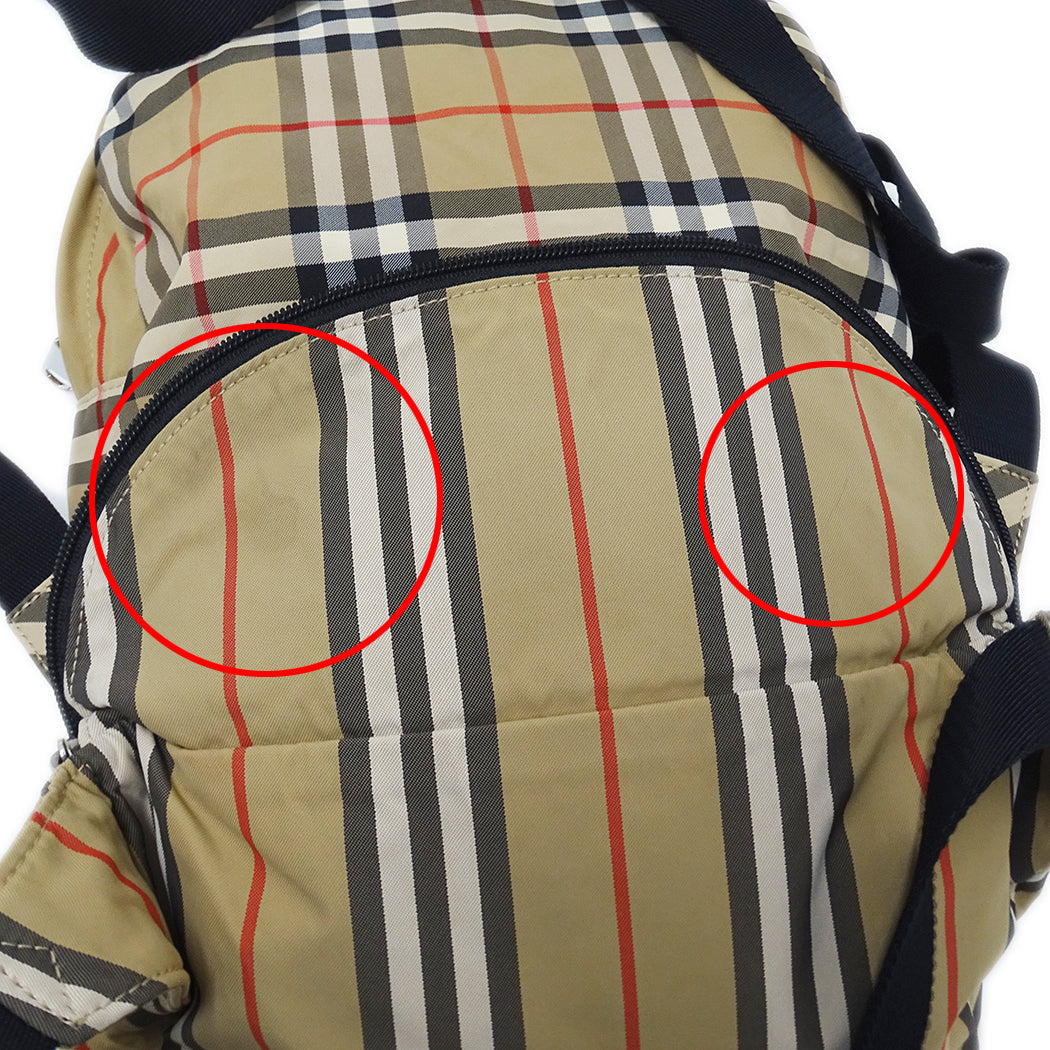 BURBERRY バーバリー リュック ベージュ ナイロン レディース メンズ 【中古】