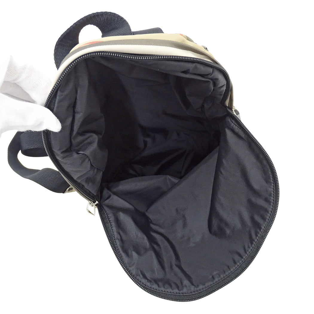 BURBERRY バーバリー リュック ベージュ ナイロン レディース メンズ 【中古】