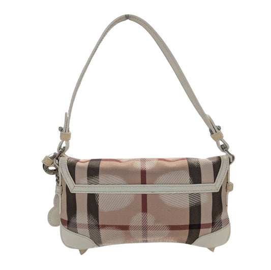 BURBERRY バーバリー ショルダーバッグ ベージュ ホワイト PVC レディース 【中古】