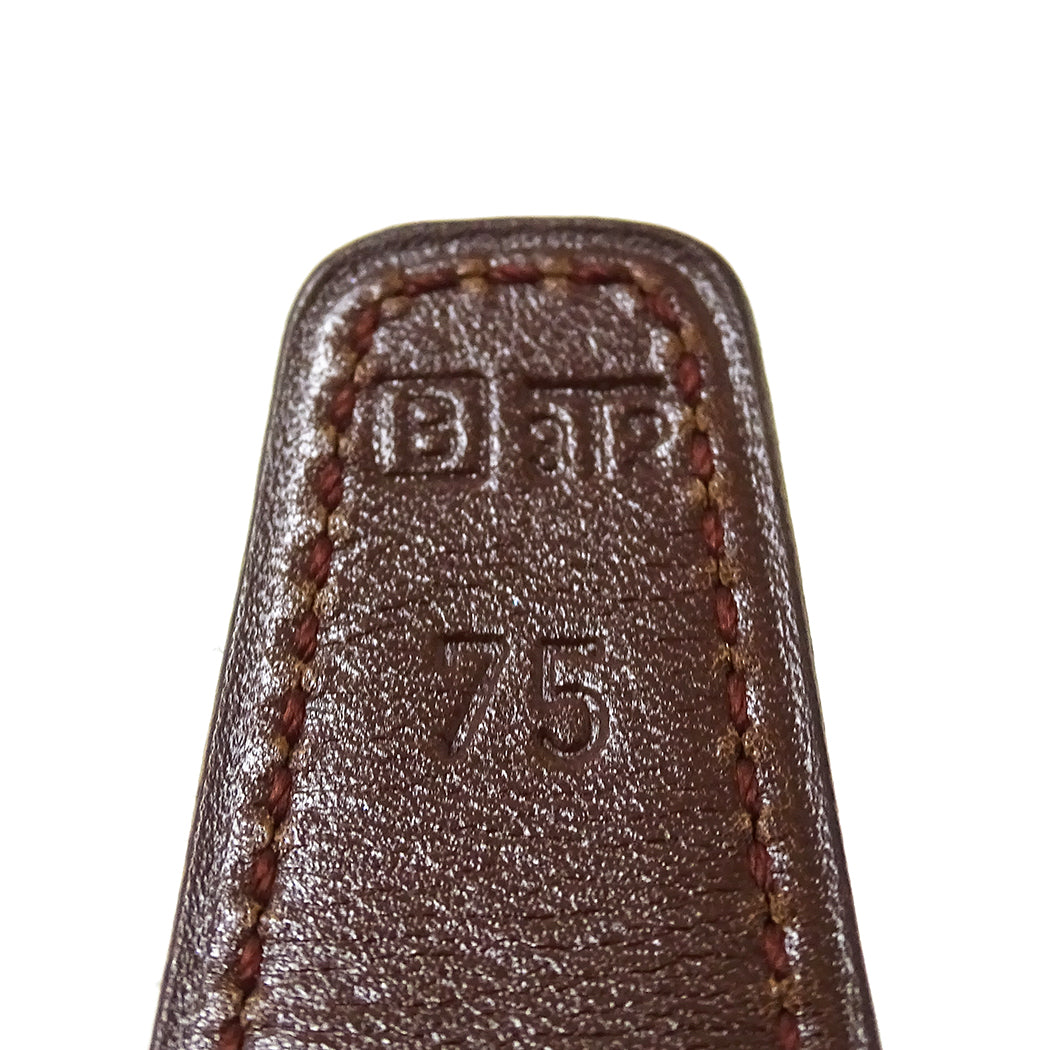 HERMES エルメス Hベルト ベルト ブラック ブラウン ボックスカーフ レディース メンズ 【中古】