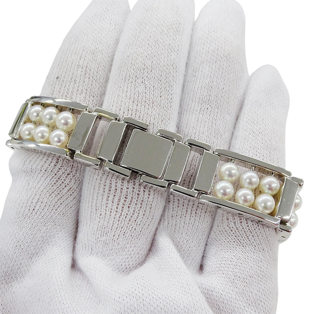 MIKIMOTO ミキモト NNS-8019PF レディース 腕時計 パール 真珠 シェル クオーツ SS 磨き済み【中古】