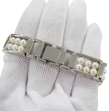 MIKIMOTO ミキモト NNS-8019PF レディース 腕時計 パール 真珠 シェル クオーツ SS 磨き済み【中古】