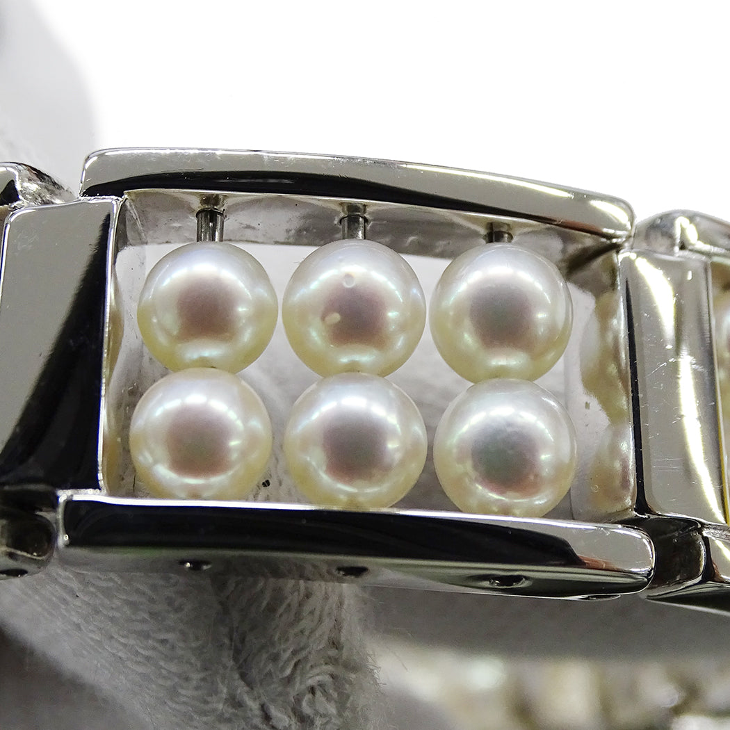MIKIMOTO ミキモト NNS-8019PF レディース 腕時計 パール 真珠 シェル クオーツ SS 磨き済み【中古】