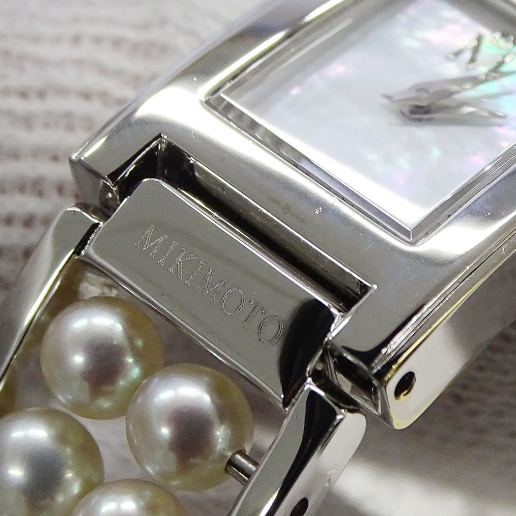 MIKIMOTO ミキモト NNS-8019PF レディース 腕時計 パール 真珠 シェル クオーツ SS 磨き済み【中古】