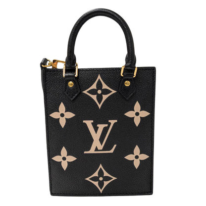 LOUIS VUITTON ルイ・ヴィトン プティット・サックプラ 2wayバッグ バイカラーアンプラント ブラック ベージュ M81416 レディース 【中古】