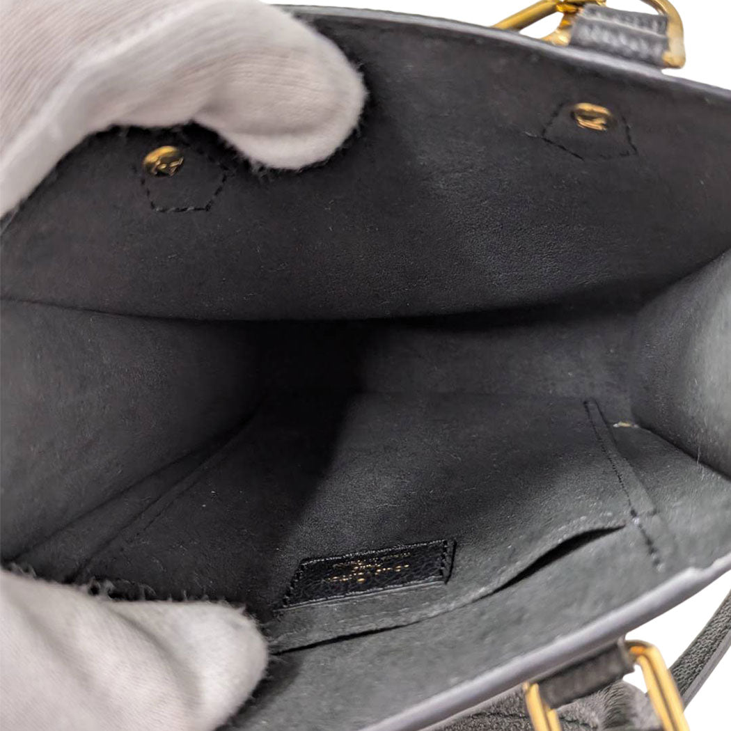 LOUIS VUITTON ルイ・ヴィトン プティット・サックプラ 2wayバッグ バイカラーアンプラント ブラック ベージュ M81416 レディース 【中古】