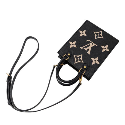 LOUIS VUITTON ルイ・ヴィトン プティット・サックプラ 2wayバッグ バイカラーアンプラント ブラック ベージュ M81416 レディース 【中古】