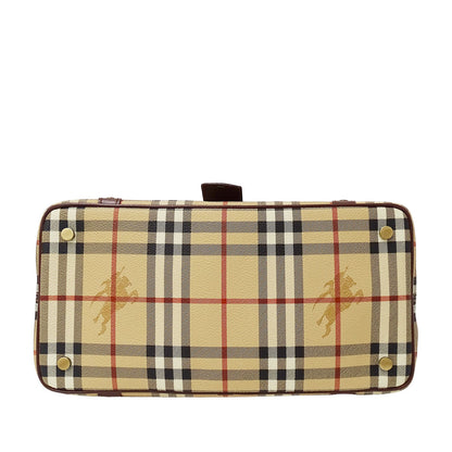 BURBERRY バーバリー ハンドバッグ ベージュ PVC レディース 【中古】