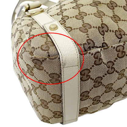 GUCCI グッチ トートバッグ アビー ベージュ ブラウン 130736 GGキャンバス レディース 【中古】