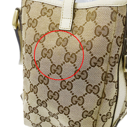 GUCCI グッチ トートバッグ アビー ベージュ ブラウン 130736 GGキャンバス レディース 【中古】