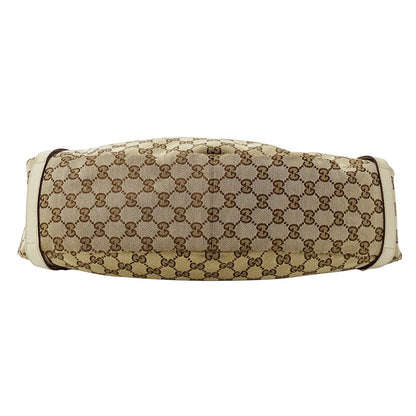 GUCCI グッチ トートバッグ アビー ベージュ ブラウン 130736 GGキャンバス レディース 【中古】