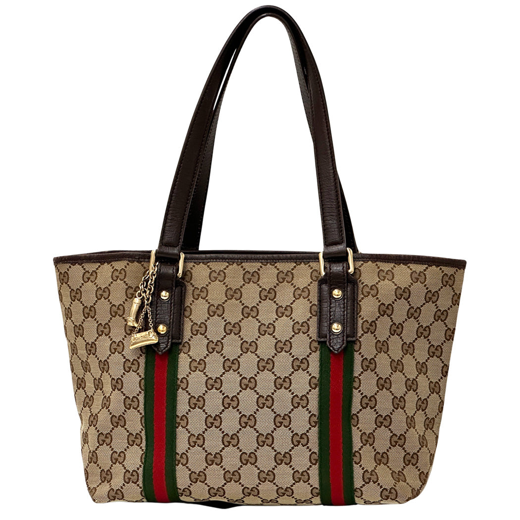 GUCCI グッチ トートバッグ GGキャンバス ブラウン 137396 レディース 【中古】