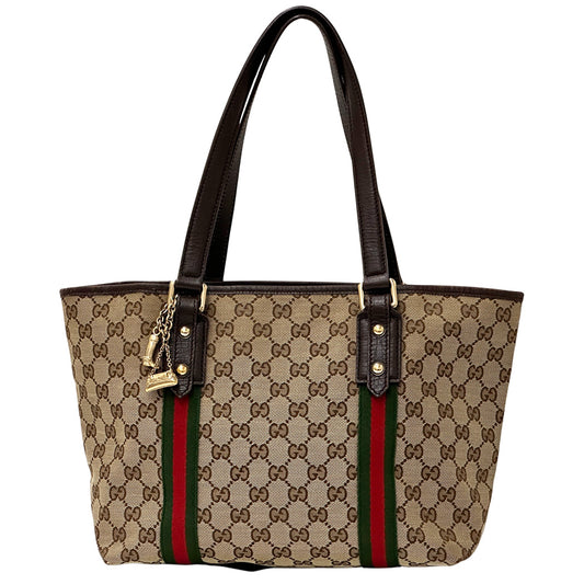 GUCCI グッチ トートバッグ GGキャンバス ブラウン 137396 レディース 【中古】