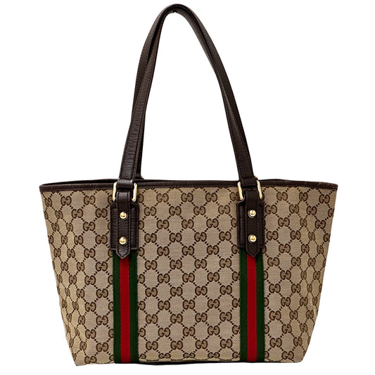 GUCCI グッチ トートバッグ GGキャンバス ブラウン 137396 レディース 【中古】