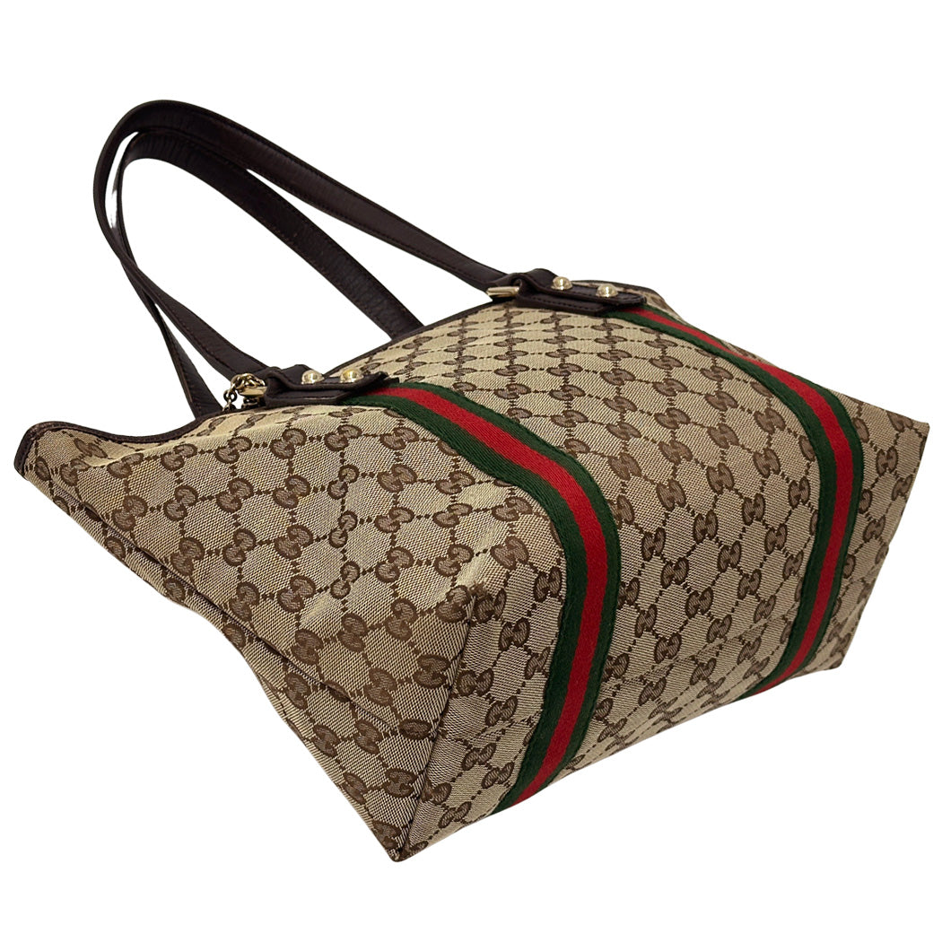 GUCCI グッチ トートバッグ GGキャンバス ブラウン 137396 レディース 【中古】