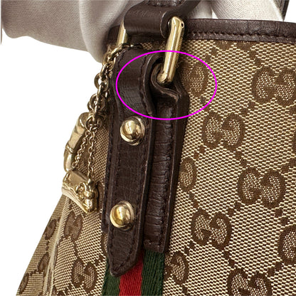 GUCCI グッチ トートバッグ GGキャンバス ブラウン 137396 レディース 【中古】