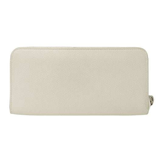 SAINT LAURENT サンローラン 長財布 アイボリー レザー レディース 【中古】