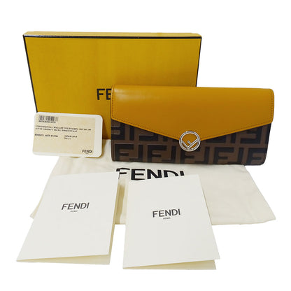 FENDI フェンディ 長財布 エフ・イズ・フェンディ イエロー 8M0251 レザー レディース 【中古】