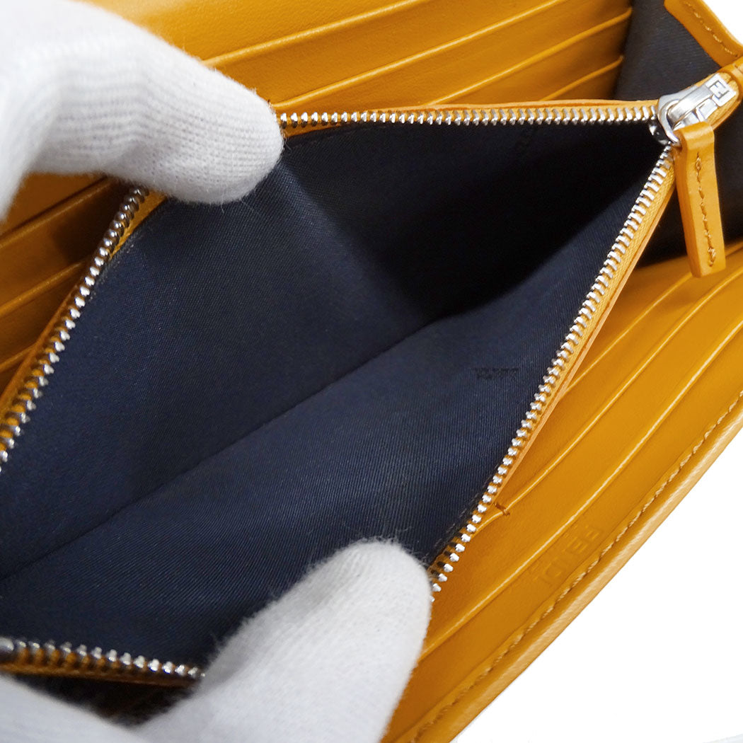 FENDI フェンディ 長財布 エフ・イズ・フェンディ イエロー 8M0251 レザー レディース 【中古】