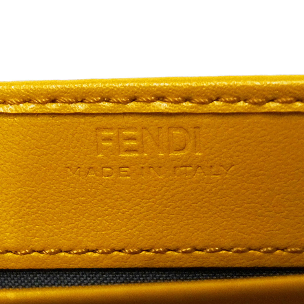 FENDI フェンディ 長財布 エフ・イズ・フェンディ イエロー 8M0251 レザー レディース 【中古】