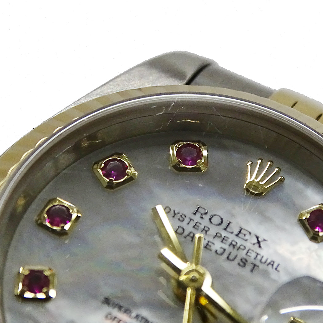 ROLEX ロレックス デイトジャスト 79173NGR K番 レディース 腕時計 自動巻き AT SS YG ルビー 磨き済み【中古】
