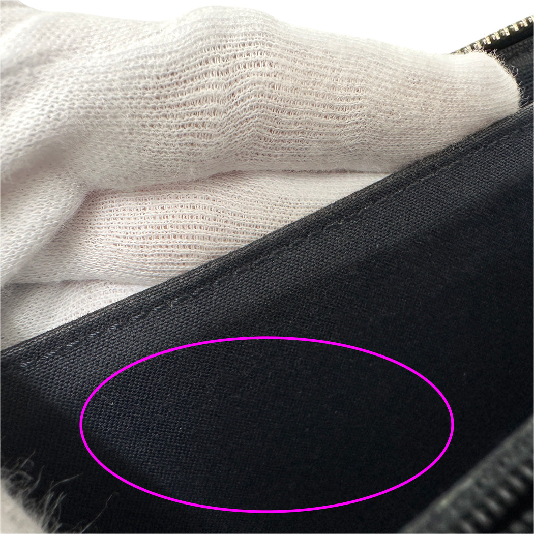 FENDI フェンディ 長財布 ズッカ ネイビー シルバー金具 PVC メンズ 【中古】
