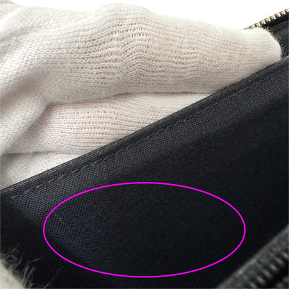 FENDI フェンディ 長財布 ズッカ ネイビー シルバー金具 PVC メンズ 【中古】