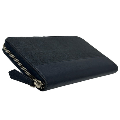 FENDI フェンディ 長財布 ズッカ ネイビー シルバー金具 PVC メンズ 【中古】