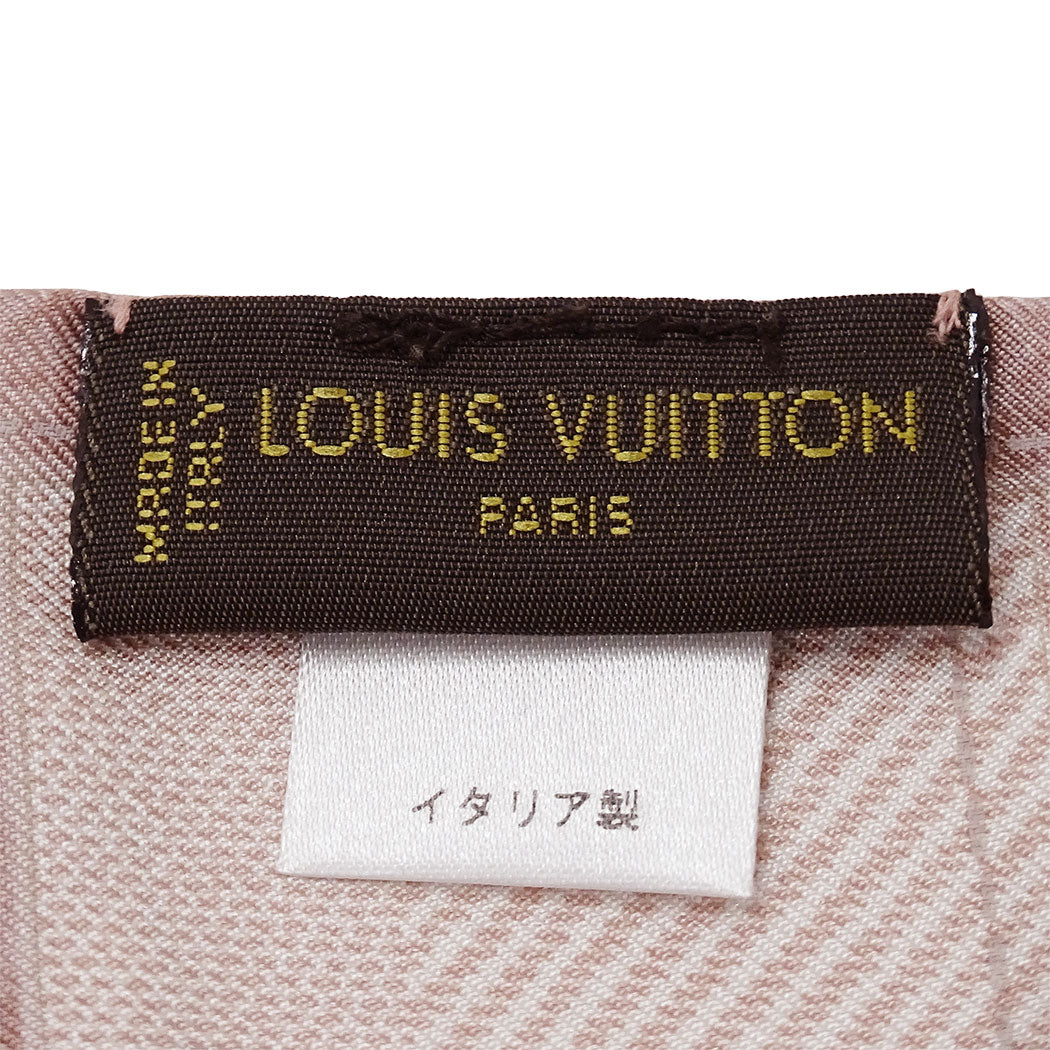 LOUIS VUITTON ルイ・ヴィトン バンドー・ニューデニム スカーフ ローズクレール ピンク M72339 シルク レディース 【中古】