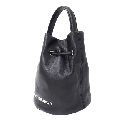 BALENCIAGA バレンシアガ エブリデイ ドローストリング バケットバッグ XS 2wayバッグ ブラック 638342 レザー レディース 【中古】