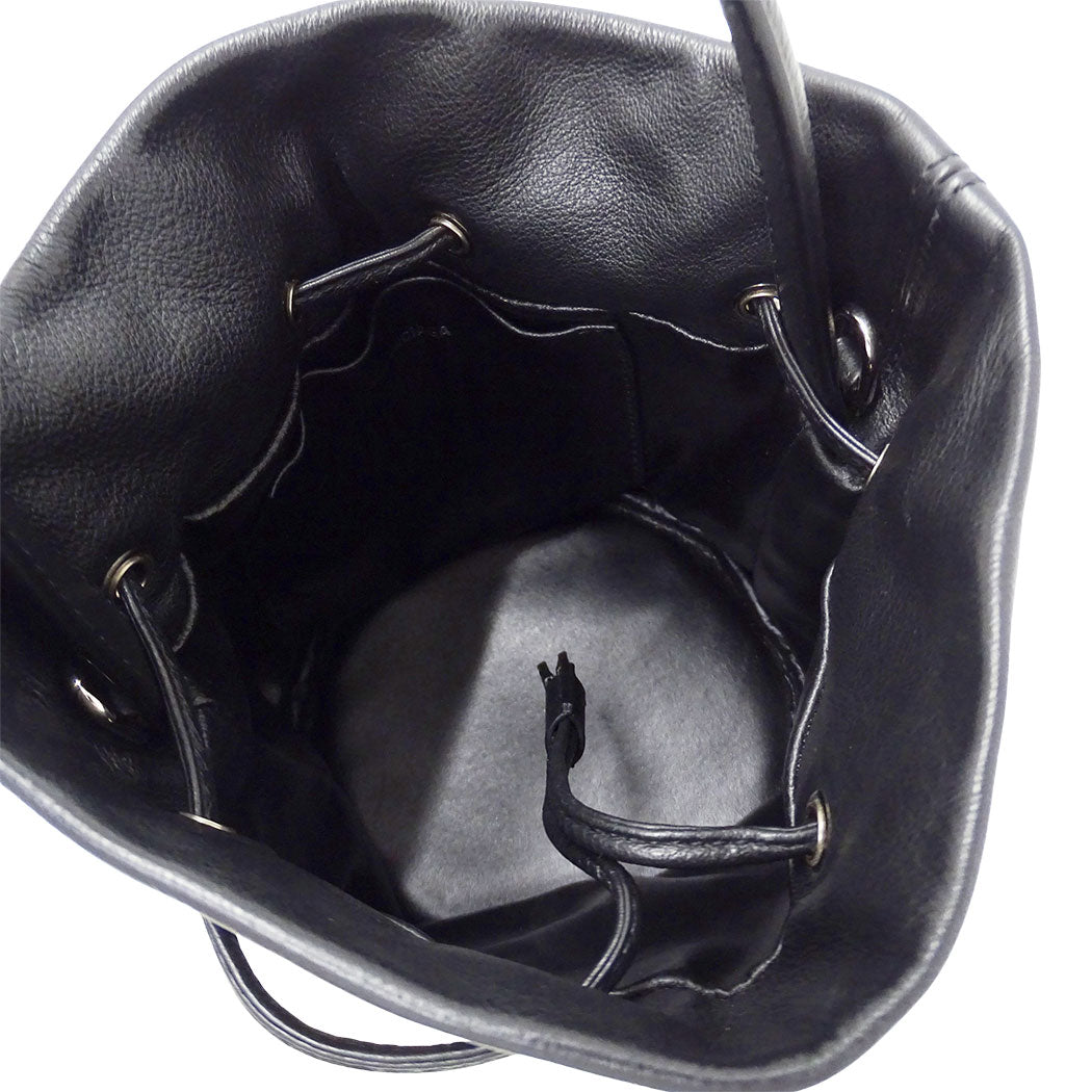 BALENCIAGA バレンシアガ エブリデイ ドローストリング バケットバッグ XS 2wayバッグ ブラック 638342 レザー レディース 【中古】