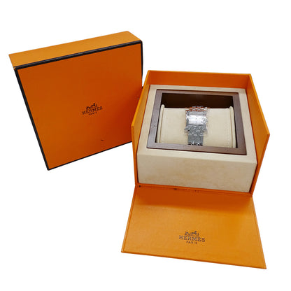 HERMES エルメス Hウォッチ HH1.210 レディース 腕時計 クオーツ QZ ステンレス ダイヤモンド 磨き済み 【中古】